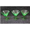 Image 1 : Qty Approx. 20 Green Martini Glasses