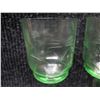 Image 2 : Qty Approx. 15 Green Etched Stemmed Glasses