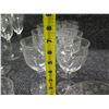 Image 17 : Qty Approx. 24 Stemmed Frosted & Cut Glass Wine Glasses, Misc Design & Sizes