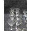 Image 2 : Qty Approx. 24 Stemmed Frosted & Cut Glass Wine Glasses, Misc Design & Sizes