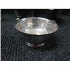 Image 8 : Multiple Weighted Sterling Candlesticks, Gorham Bowl, Metal Tea Pot, Creamer, Shakers, etc