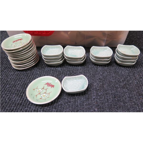 Multiple Chopstick Holders w/ Floral Design made in Japan & Condiment Bowls