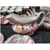 Image 19 : Multiple Famille Rose Teacups, Rice Bowls, Plates, Tea Pots, etc (some Maker's Marks), Misc Sizes