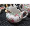 Image 23 : Multiple Famille Rose Teacups, Rice Bowls, Plates, Tea Pots, etc (some Maker's Marks), Misc Sizes