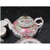 Image 26 : Multiple Famille Rose Teacups, Rice Bowls, Plates, Tea Pots, etc (some Maker's Marks), Misc Sizes