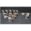 Image 1 : Multiple Silver Soldered Tea Pots, Sugar Bowl w/ Lid, Creamers, etc (3 stamped Royal Hawaiian)