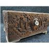 Image 4 : Carved Wooden Box w/ Metal Hardware 13"x9"x7.5"H