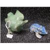 Image 1 : Serpentine Duck & Blue Frog Figurines, Misc Sizes