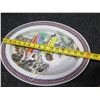Image 8 : Asian Motif Serving Platter Decorated in Hong Kong 16"x12"