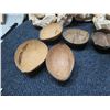 Image 2 : Multiple Coconut & Misc Half-Bowls & 16 Square Wooden Plates