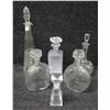 Image 1 : Multiple Cut Glass Decanters w/ Stoppers, Misc Sizes