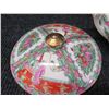 Image 4 : Asian Famille Rose Tureen w/ Handles & Lid Decorated in Hong Kong 11" dia, 3"H (w/o lid)
