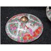 Image 5 : Asian Famille Rose Tureen w/ Handles & Lid Decorated in Hong Kong 11" dia, 3"H (w/o lid)