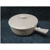 Image 2 : Qty 2 Pottery Dishes w/ Handles, Lids & Gray Teapot, Misc Sizes
