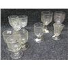 Image 1 : Multiple Cut Glass Footed Goblets & Parfait Glassware, Misc Sizes