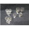 Image 2 : Multiple Cut Glass Footed Goblets & Parfait Glassware, Misc Sizes