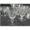 Image 8 : Multiple Etched & Cut Glass Duck Sherries, Champagne & Martini Glassware, Misc Sizes
