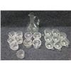 Image 1 : Multiple Stemmed Dessert & Cut Glass Juice Glassware, Mugs w/ Handles & Pitcher, Misc Sizes