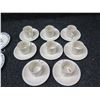 Image 2 : Multiple Demitasse Cups w/ Saucers, 4 Universal Cambridge Camwood Plates & Bowl, Misc Sizes