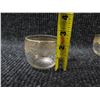 Image 8 : Qty 6 Glass Mugs w/ Etched Design & Footed Shot Glass