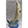 Image 1 : Beam 100 Months Old Bourbon Whiskey Muskie Wisconsin's State Fish Decanter 14"H