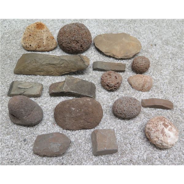 Multiple Porous & Other Stones, Misc Sizes (Origin & Date Unknown)