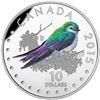 Image 1 : 2015 $10 Colourful Songbirds of Canada: Violet-Green Swallow - Pure Silver Coin