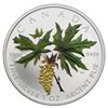 Image 2 : RCM 2005 Coloured Maple Leaf .9999 Fine Silver 1oz. Coin, Stock Photo Used For Listing