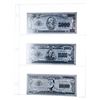 Image 1 : Group of 3 .999 Fine Silver Leaf USA Collectible Notes - $5000. $10,000. $100,000.