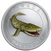 Image 1 : 2014 25c Prehistoric Creatures: Tiktaalik - Glow-in-the-Dark Coloured Coin