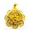 Image 1 : 24Kt Gold Overlay Flower Style Pendant