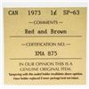 Image 2 : Canada 1973 1Â¢ Coin SP-63 ICCS (Red And Brown)