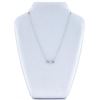 Image 1 : Sterling Silver Diamond Infinity Style Necklace