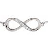 Image 1 : Sterling Silver Diamond Infinity Style Bracelet