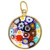 Image 1 : 18kt Gold Double Sided Multi Colour Pendant