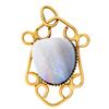 Image 1 : Estate 14kt Gold Freeform Moonstone Pendant
