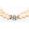 Image 2 : Genuine Culture Pearl 16" Double Strand Necklace w/ 14kt Gold Clasp. Appraisal - $4130.