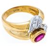 Image 2 : Estate 18kt Yellow Gold, Ruby & Diamond Ring