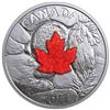 Image 1 : 2017 $20 Majestic Maple Leaves with Drusy Stone - Pure Silver Coin, Stock Photo Used For Listing, Co