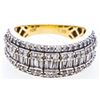 Image 2 : 10kt Yellow & White Gold Five Row Diamond Designer Ring. 1.33ct - Appraisal:$6165.00