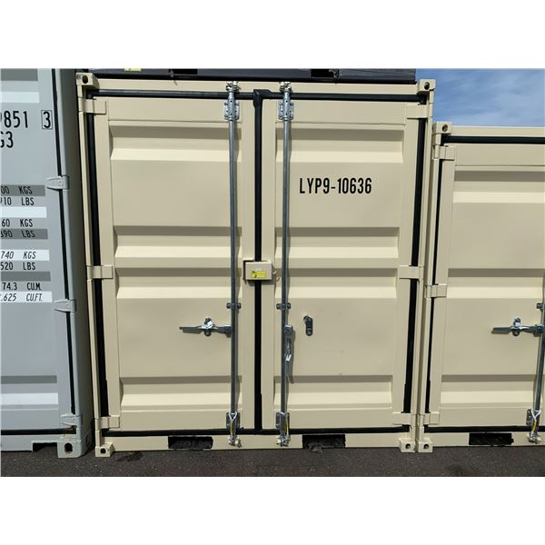 9' BEIGE PORTABLE OFFICE CONTAINER W88" X L108" X H99" WITH WINDOW,