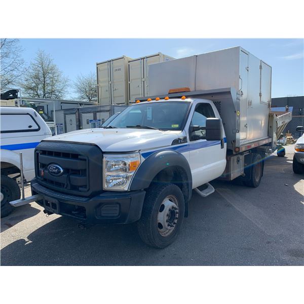 2012 FORD F-450 SUPER DUTY XL, 2 DR PICK UP DUMP TRUCK, WHITE, VIN  1FDUF4HY9CEC89318