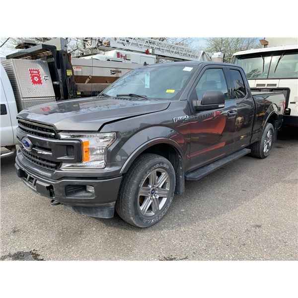 2019 FORD F-150 XLT SPORT, 4 DR PICK UP, GREY, VIN# 1FTEX1EP3KKD78737