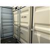 Image 1 : 12' BEIGE PORTABLE OFFICE CONTAINER W88" X L144" X H99" WITH WINDOW, LOCKING MAN DOOR, WOOD FLOOR,