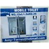 Image 2 : BASTONE LOCKING PORTABLE MOBILE DOUBLE TOILET HOUSE, WITH TWO TOILETS, TWO SINKS,