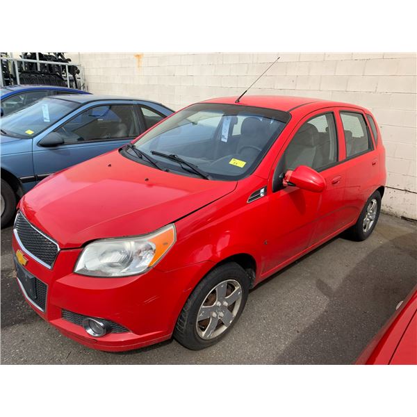 *TOW* 2009 CHEVROLET AVEO 5 LS, 4DR HATCHBACK, RED, VIN KL1TV65E19B605059