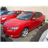 Image 1 : *TOW* 2006 MAZDA 3, 4 DR SEDAN, RED, VIN JM1BK123061513929