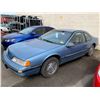 Image 1 : 1989 FORD THUNDERBIRD, 2DR SEDAN, BLUE, VIN 1FABP6046KH207304