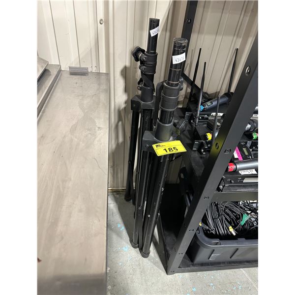 PAIR OF BLACK PROFESSIONAL SPEAKER / PA STANDS