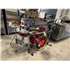 Image 2 : 13 PCS DRUM KIT WITH GIBRALTAR PROFESSIONAL RACK, 6 SABIAN AAX CYMBALS, BASS DRUM WITH  FOOT PEDA...